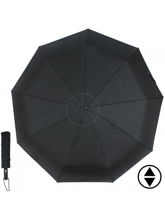 Зонт муж ТриСлона-700/m 7900,  R=70см,  3слож,  суперавт,  9спиц,  полиэстер. черный 205251