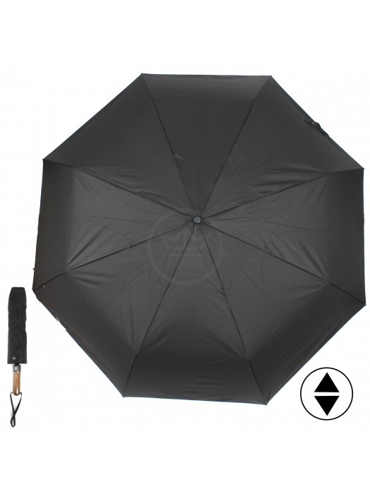 Зонт муж ТриСлона-705/m 7805,  R=68см,  3слож,  суперавтомат,  8спиц,  ручка-прямая,  полиэстер,  черный 211162
