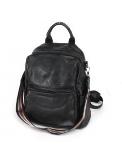 Рюкзак жен натуральная кожа OPI-8023, 1отд, 4внеш, 4внут/карм, черный 232623