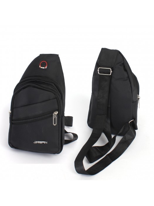 Рюкзак (сумка)  муж Battr-9904  (однолямочный),  1отд,  плечевой ремень,  2внеш карм,  черный 238193