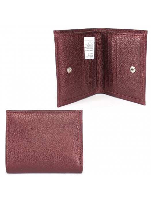 Портмоне женское Croco-ПР-905 натуральная кожа 2 отд,  8 карм,  бордо металлик (232)  238669