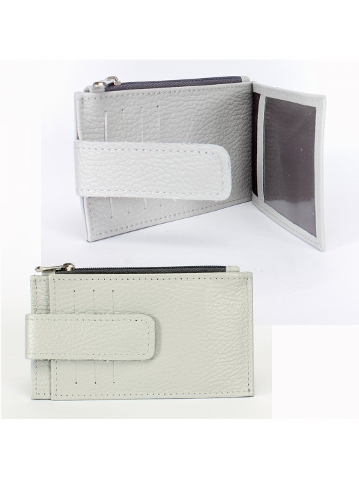 Визитница-кардхолдер Croco-ВК-217 н/к,  2отд, 11карм,  серый флотер (265)  239836