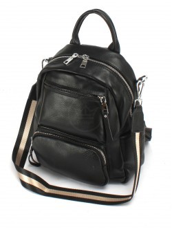Рюкзак жен натуральная кожа JRP-8905-9, 1отд, 4внут+5внеш/карм, черный 248088