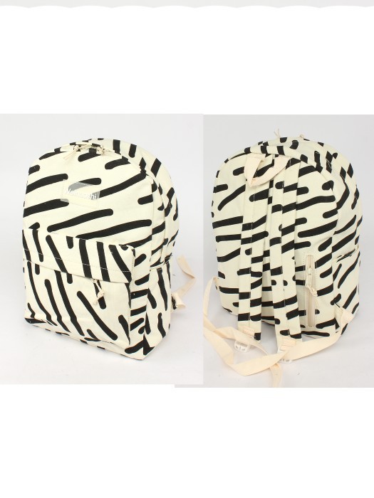Рюкзак жен текстиль SB-2106,  1отд,  3внутр+4внеш/карм,  молочный/черный 255588