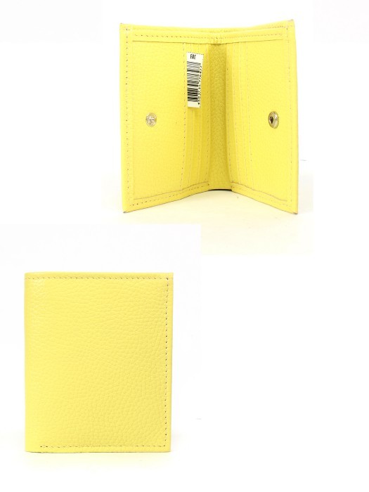 Портмоне женское Croco-ПР-905 натуральная кожа 2 отд,  8 карм,  желтый флотер (102)  255743