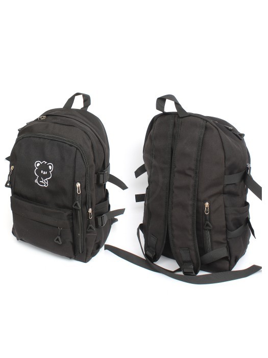 Рюкзак MF-3353,  молодежный,  2отд,  3внутр+5внеш.карм,  черный 256522