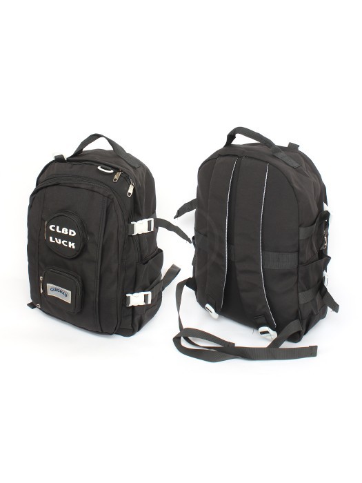 Рюкзак MF-9538,  молодежный,  2отд,  1внутр+6внеш.карм,  черный 256523