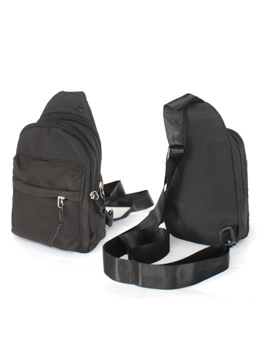 Рюкзак (сумка)  муж Battr-003  (однолямочный),  2отд,  плечевой ремень,  1внеш+1внут/ карм,  черный 257863