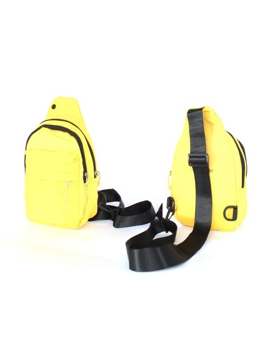 Рюкзак (сумка)   Battr-003  (однолямочный),  2отд,  плечевой ремень,  1внеш+1внут/ карм,  желтый 257864