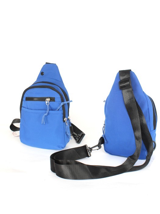 Рюкзак (сумка)  муж Battr-002  (однолямочный),  2отд,  плечевой ремень,  2внеш+1внут/ карм,  синий 257870