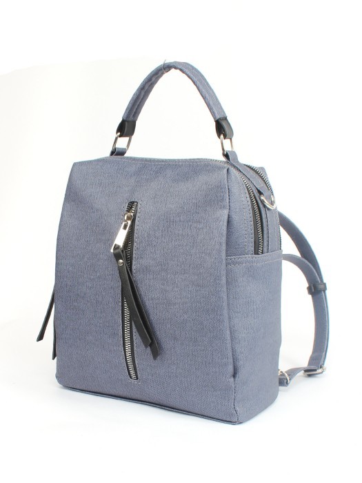 Рюкзак жен искусственная кожа (ПВХ)  ADEL-195/2в (сумка change),  2отд+карм/перег,  синий джинс   258870