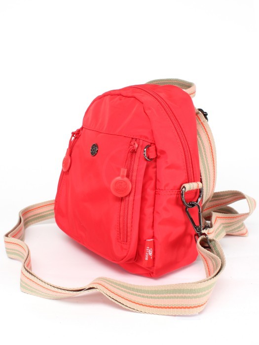 Рюкзак жен текстиль BoBo-3905  (сумка-change),  1отд.2внеш,  3внут/карм,  красный 260711