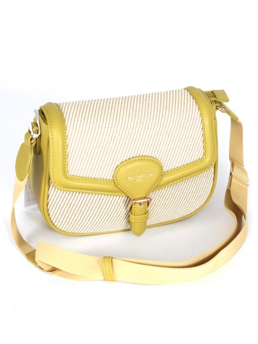 Сумка женская искусственная кожа DJ-CM 7424-LEMON GREEN,  1отд,  плечевой ремень,  лимон 264393
