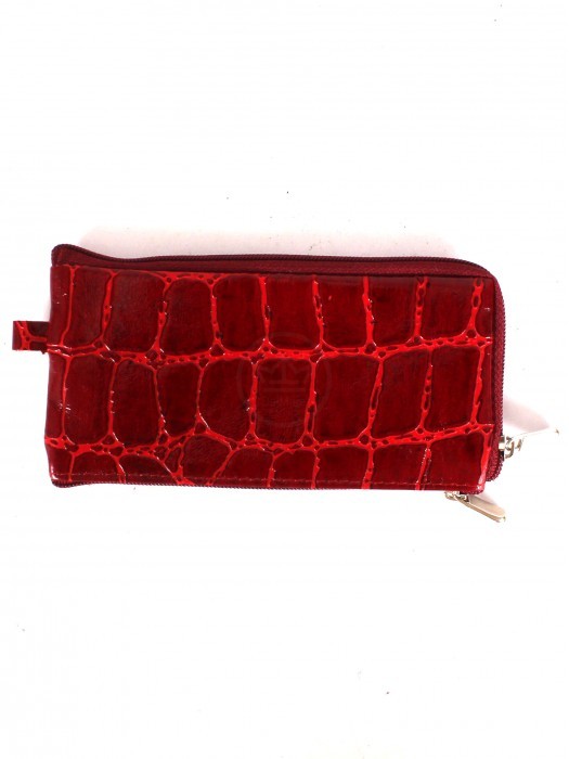 Футляр для ключей Croco-кл-501 (на молнии)  натуральная кожа красный скат (74)  264671