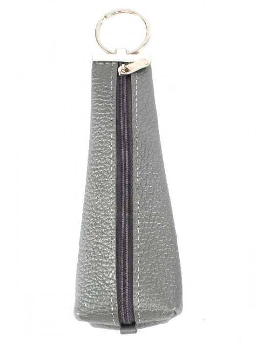 Футляр для ключей Croco-кл-504 (на молнии)  натуральная кожа серый металик (230)  265327